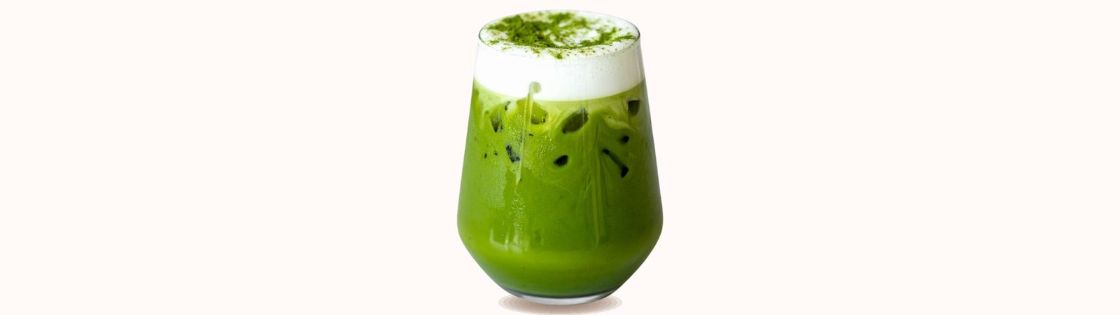 An iced matcha latte