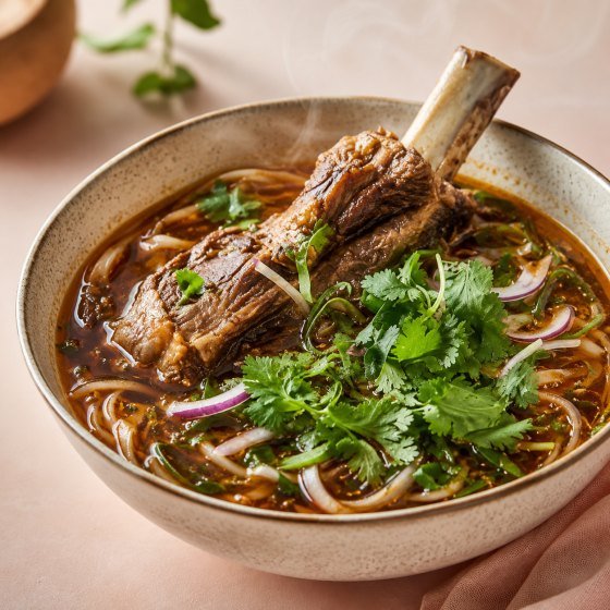 Beef rib noodle soup